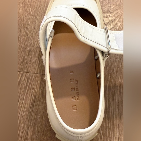 Marni White Pablo Mary Jane Ballerina Flats - Picture 10 of 11
